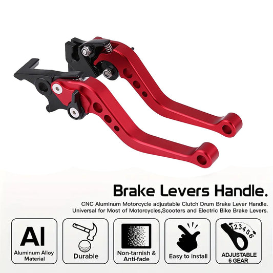 Heavy Duty 6 Positions Adjustment Clutch Brake Lever for Bajaj Pulsar NS 200, RS 200, N160, KTM Red Bijjan Accessories